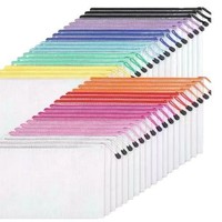 Pochette zippée en maille A6 durable, en PVC |   Sac de rangement pour fournitures de bureau pour étudiants, rangement pour puzzles et jeux de société