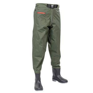 Vente chaude 3D nylon imperméable demi-pêche waders pantalon confortable pêche à la mouche fermeture éclair avant respirant wader avec le meilleur prix - Product Image 3