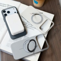 Coque de téléphone magnétique à points multicolores avec support et attraction magnétique pour iPhone 17 Pro Max