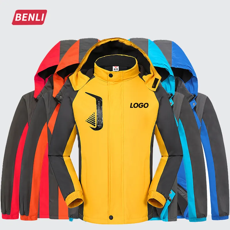 कस्टम लोगो 100% पॉलिएस्टर windbreaker ज़िप windbreaker जैकेट पुरुषों सर्दियों थर्मल ऊन windbreaker