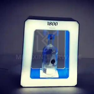MingXin Barware Forma cuadrada hueco Una botella Portador LED botella glorificador Presentador - Product Image 5