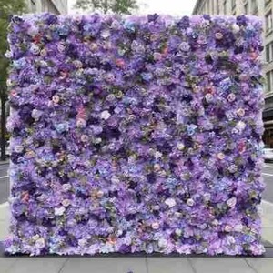 Rosemorning Panneau mural floral 3D artificiel pour chambre <span class=keywords><strong>à</strong></span> coucher, thème <span class=keywords><strong>Lavande</strong></span> extérieure, Buis rouge, Rose nuptiale Chiara, aspect naturellement sec, coloré, Art Panel 3D Faux Floral Wall - Product Image 5