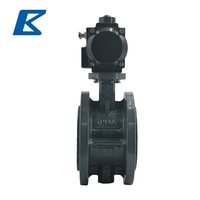 Vanne papillon pneumatique à bride en acier moulé avec revêtement PTFE, classe 150 PN16, vanne de coupure industrielle résistante à la corrosion pour pipeline