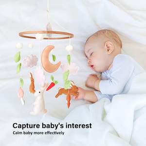 Decorazione per Cameretta a Tema Coniglietto, Mobile in Feltro per Culla, <span class=keywords><strong>Accessori</strong></span> per Neonati, Giocattolo Soffice a Forma di Pecora - Product Image 5