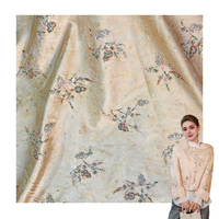 Tissu jacquard champagne tissé avec broderie de perles et de paillettes sur rayonne pour ensembles de costumes, robes et peignoirs pour garçons – Vente en gros été