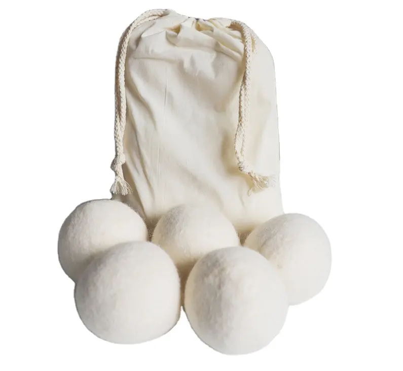 Tüm doğal organik yün kurutucu kurutma topları kullanımlık çamaşır yumuşatıcı çamaşır topları