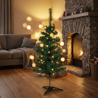 Sapin de Noël artificiel de 90 cm en gros avec lumières LED, décoration de sapin de Noël pour événements festifs en extérieur et jardin