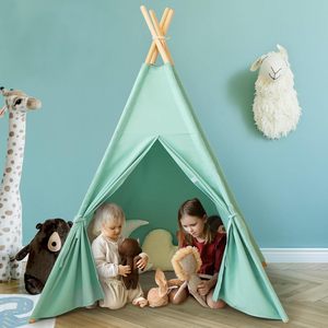 Tipi Infantil de Juguete, Casa de Campaña de Lona 100% Algodón, Verde, Tiendas de Campaña Infantiles - Product Image 3