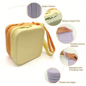 Fashionable Silicone Coin Purse With Zipper Closure <b>Wrist</b> <b>Strap</b> Mini Size Water Resistant & Washable Portable Promotional Gift - Product Image 5