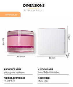 Set Masker tidur scrub bibir, 2 dalam 1 masker tidur scrub dan Balsem Bibir pelembab pengelupasan kulit - Product Image 6