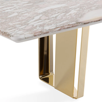 Table à manger moderne haut de gamme pour l'intérieur, meubles de salle à manger, table rectangulaire en marbre minimaliste pour hôtel, villa