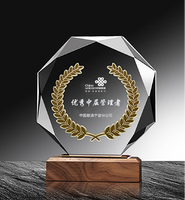 Coupe Souvenir de Compétition en Cristal Vierge Personnalisable Prix Usine, Forme Irrégulière Sablée Écologique, Gravure Numérique