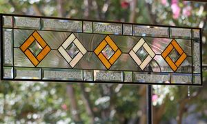 Matériaux en verre biseauté <span class=keywords><strong>pour</strong></span> <span class=keywords><strong>vitrail</strong></span>, panneau suspendu en verre coloré <span class=keywords><strong>pour</strong></span> porte, imposte latérale - Product Image 3