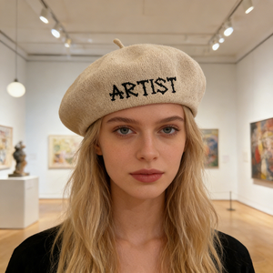 COHUY Berretto in denim ricamato da donna stile blogger Instagram, estivo, artistico, retrò, versatile, cappello da pittore (per teste grandi) - Product Image 6