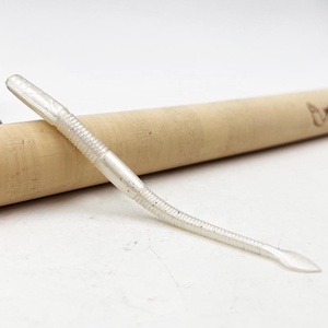 Artificial Sinking Floating Soft Lures Fishing Flat Tail Worm Lure Soft Plastic Long Soft Plastic Fishing Lure