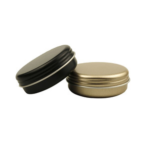 Boîtes en aluminium rondes à double face, noires mates et dorées, avec couvercle, 15g, 20g, 30g, 50g, 80g, 100g, 150g, 60g, 200g, 200ML, 92*45mm - Product Image 5
