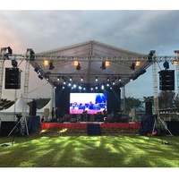 Estructura de Escenario Exterior de Aluminio, Iluminación, Sistema de Truss para Eventos con Soporte para DJ