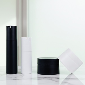 Screen Printing Matte White and Black 30ml 50ml PP Airless Bottle and 30g 50g PP <b>Plastic</b> <b>Jar</b> for Cosmetics - Product Image 4