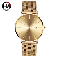 Hannah Martin HM-151 2023 calendrier étanche affaires montre pour hommes Version coréenne Dw bleu foncé acier ceinture Simple alliage