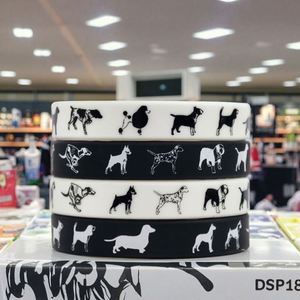 Bracelet en silicone à motif chien, cadeau pour animaux de compagnie, personnalisable avec logo et vos coordonnées - Product Image 6