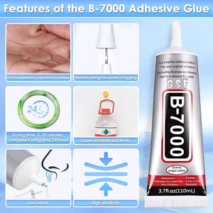 B-7000 <span class=keywords><strong>colle</strong></span> transparente pour strass artisanat bijoux perle adhésif B7000 semi-fluide haute viscosité colles pour vêtements chaussures tissu - Product Image 3