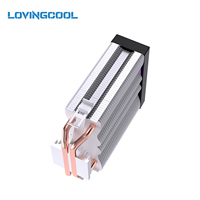 Refroidisseur d'air pour processeur LOVINGCOOL OEM 90 mm ARGB, 2 caloducs en cuivre, ventilateur silencieux PWM pour Intel LGA1700 115X AMD AM4 AM5, refroidissement de PC de bureau