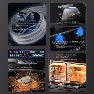 موقد غاز ذكي 3 في 1 بالجملة، موقد غاز بشعلتين، موقد متعدد الوظائف مع فرن مدمج - Product Image 4