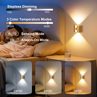 Décoration de maison intelligente moderne, lampes de nuit néon RGB rechargeables par USB, détecteur de mouvement magnétique sans fil, lampes murales LED pour escaliers et chevets