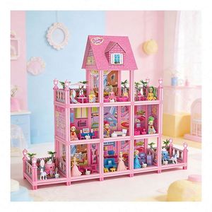 Maison de poupée Story Play avec cuisine, chambre, salle de bain et meubles – Cadeau idéal pour enfants et famille - Product Image 6