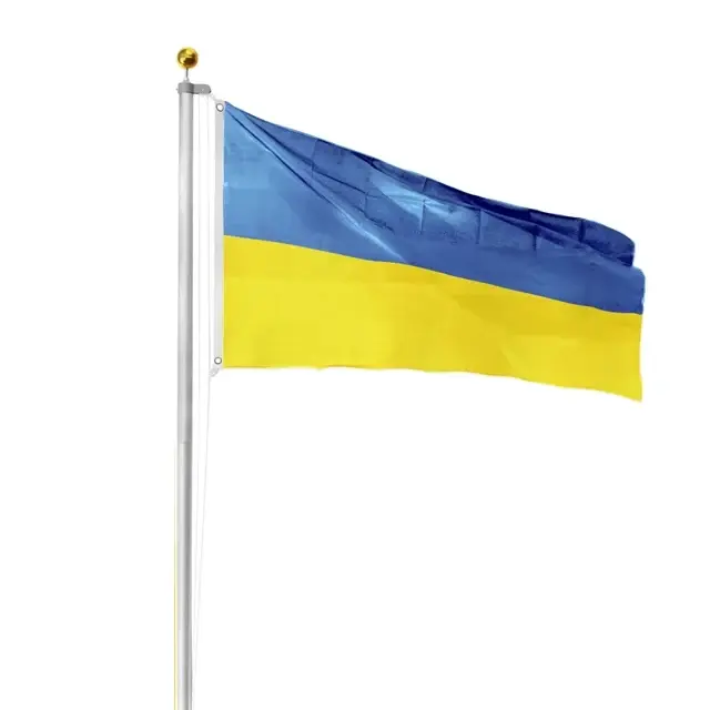 Atacado alta qualidade personalizado poliéster 3x5ft Ucrânia bandeira nacional