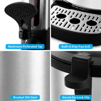 Chauffe-eau électrique pour hôtel 35L en acier inoxydable 304 avec distributeur d'eau chaude