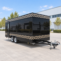 Camion de Kebab Entièrement Équipé, Taille Personnalisée pour l'Europe, Chariot de Vente Ambulant pour Bubble Tea, Café, Hot-Dogs, Remorque Alimentaire Carrée