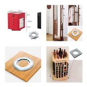 Phụ kiện nội thất bán buôn, mâm xoay <span class=keywords><strong>Lazy</strong></span> <span class=keywords><strong>Susan</strong></span>, xoay nặng, chịu lực cao, xoay <span class=keywords><strong>360</strong></span> độ, mâm xoay kim loại hình vuông - Product Image 4