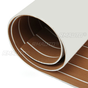 Boat Accessories Marine Flooring <b>EVA</b> Foam Boat Decking Sheet Faux Teak Yacht Boat Deck Mat Self-Adhesive 2400x900x6mm - Product Image 4