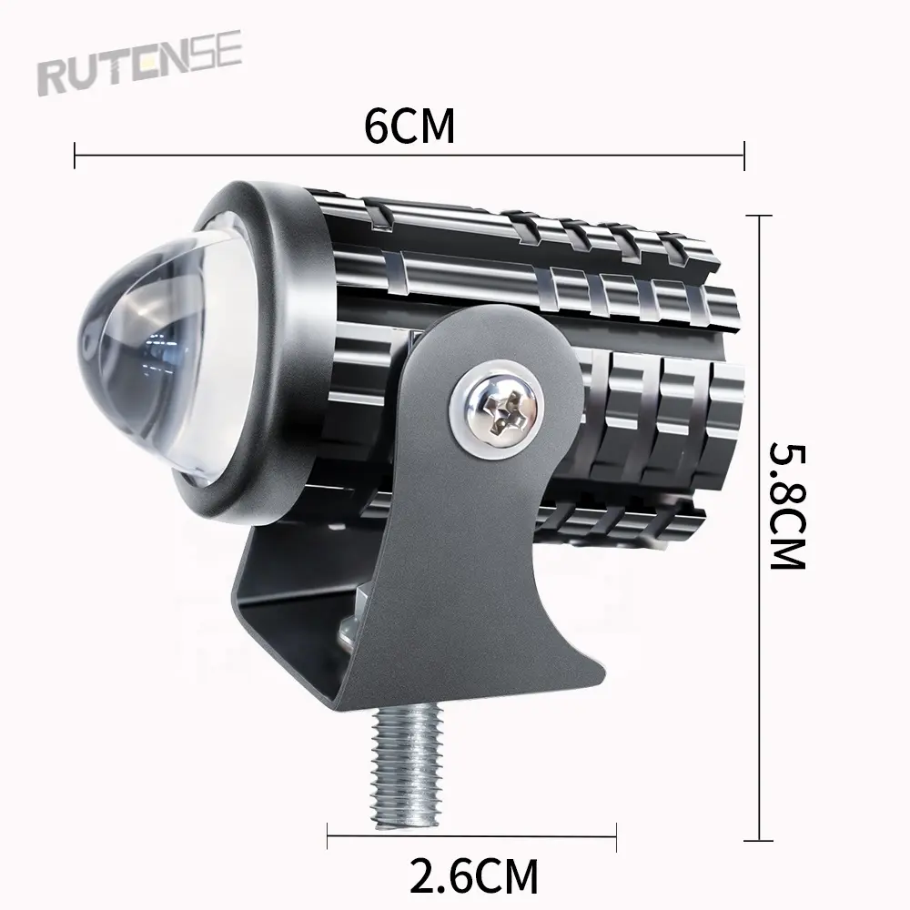 RUTENSE all'ingrosso luci moto bicolore 20W Mini Driving LED Light High Low Beam Motor Lighting Systems