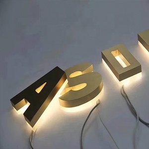 Özel <span class=keywords><strong>Metal</strong></span> işaretleri su geçirmez açık paslanmaz çelik alüminyum akrilik ışık <span class=keywords><strong>Led</strong></span> kanallı harfler işareti