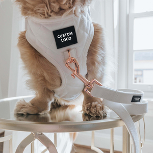 Arnés personalizado para perros, de lujo, a cuadros, color blanco, terciopelo - Product Image 5