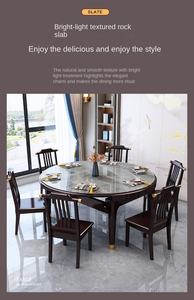 Table à manger moderne et luxueuse en bois massif, télescopique et pliante <span class=keywords><strong>pour</strong></span> petit appartement, <span class=keywords><strong>pour</strong></span> cuisinière à <span class=keywords><strong>induction</strong></span> et <span class=keywords><strong>plaque</strong></span> de roche - Product Image 3