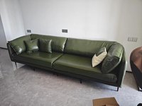 Amerikanisches Öl-Wachs Echtleder-Sofa-Set für Kleine Wohnzimmer, Geeignet für Drei/Vier Personen