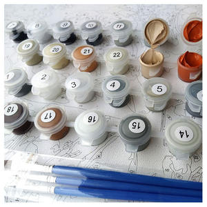 Pintura por números abstracta Diy pintura al óleo lienzo Kit zapatos <span class=keywords><strong>de</strong></span> baile rosa <span class=keywords><strong>en</strong></span> puntillas arte colgante imagen decoración para dormitorio - Product Image 5