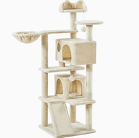 Arbre à chat, griffoir et condo intégrés, maison pour chat en peluche gris foncé et sisal, perchoir compact pour affûter les griffes