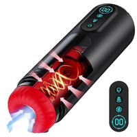 Coupe de masturbation automatique pour hommes, avec aspiration télescopique électrique, vibration et chauffage, jouets sexuels pour hommes