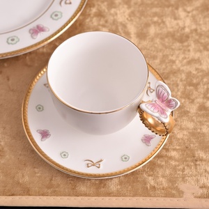 Butterfly Relief Porcelain Coffee & <b>Tea</b> <b>Set</b> with Gold Rims Eco-Friendly Gift Boxed - Product Image 5
