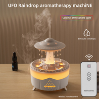 Ultrasons Rain Cloud LED Lampe Aroma Humidificateur Télécommande Sglingling Diffuseur d'huile pour la maison Hôtel Yoga Snuggling Cloud Style