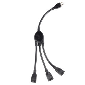 Adaptateur NEMA 5-15P vers 5-15R avec 3 disjoncteurs de 13A 125Vac, câble SJTW 16AWG/3, prises et fiches de 18 pouces - Product Image 5