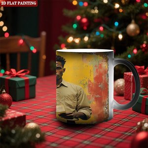 Blank Mug 11oz Frosted Black <b>Ceramic</b> Heat Color Changing Custom Print <b>Cup</b> - Product Image 2