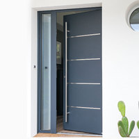 Pintu Keamanan Logam Terlaris untuk Rumah dengan Pintu Ayun Gaya Amerika Gerbang Masuk Modern
