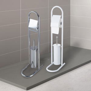 Cepillo de inodoro de acero inoxidable <span class=keywords><strong>y</strong></span> soporte de papel tisú, accesorios de baño para el hogar, <span class=keywords><strong>portarrollos</strong></span> de cepillo de limpieza - Product Image 2