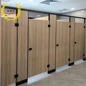 Partición compacta de alta calidad para baño, tablero de nido de abeja HPL, diseño moderno ecológico, puerta corredera que ahorra espacio para - Product Image 1