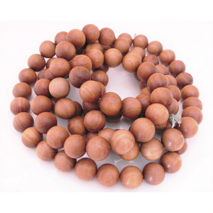 Handmade Eco-Friendly Smooth Sandalwood Beads DIY Mala Necklace <b>Bracelet</b> Meditation Aromatherapy Jewelry Supply <b>Sweet</b> Woody Bulk - Product Image 1